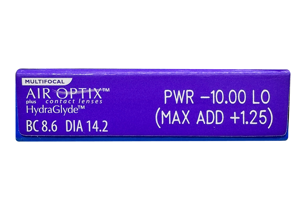 【6枚入り】エアオプティクス プラス ハイドラグライド(遠近両用)(2箱セット) 【6枚入り】エアオプティクス プラス ハイドラグライド(遠近両用)(2箱セット) レンズデータ