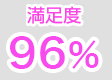 満足度96%